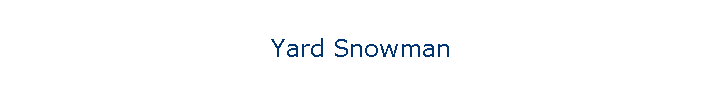 Yard Snowman