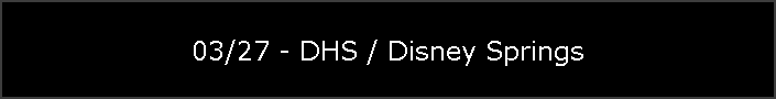 03/27 - DHS / Disney Springs